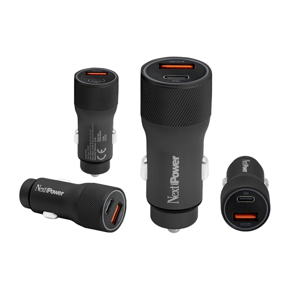 Next Power NP525 USB/PD Araç içi Hızlı Şarj Adaptörü - Siyah ürün görseli 1