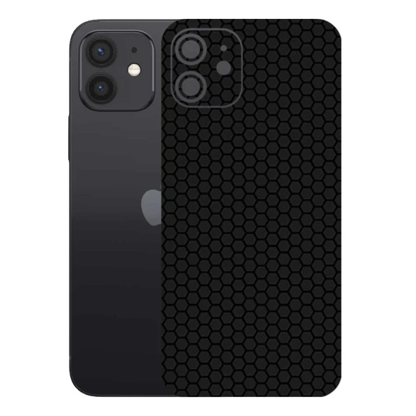 Kapps Iphone 12 ile Uyumlu Bumper Serisi Premium Arka Kapak Kaplama(Kenarlar Yoktur!)  Siyah ürün görseli 1