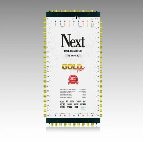 Next YE-10/40 Hybrid Sonlu ve Kaskatlı Bir Arada Gold Plus Multiswitch Uydu Santrali ürün görseli 1
