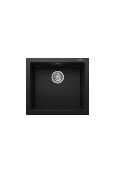 RealStone REAL STONE K05 GORDION 52 SİYAH GRANİT EVİYE ürün görseli 1