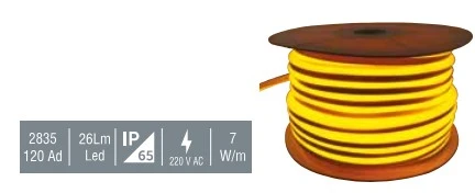 İnoled 4340-02 220 Volt 120 Led 3000K Gün Işığı Neon Led - Metre ürün görseli 1