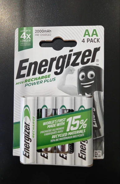Energizer Extreme Recharge AA 2000 mAh 4 Lü Paket Halinde ürün görseli 1