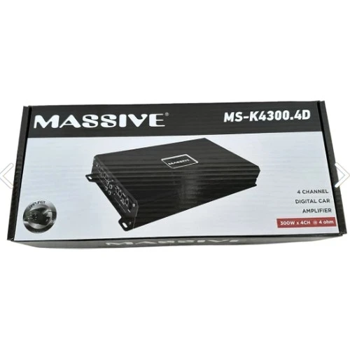 Massive MS-K4300.4D 4 x 300W Rms Profesyonel 4 Kanal Oto Anfi ürün görseli 1