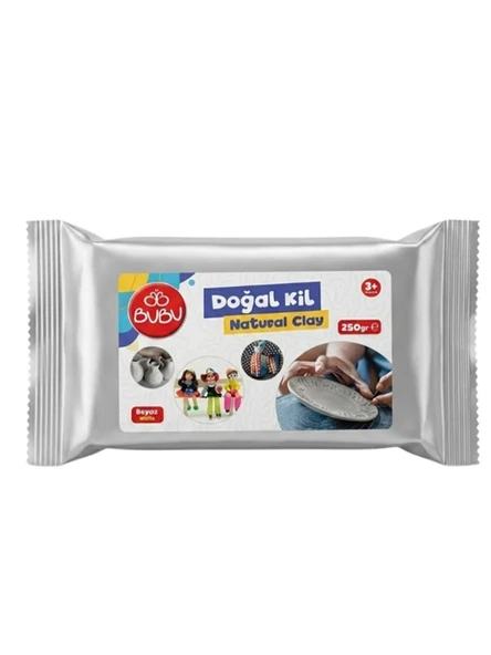 Bubu Doğal Kil Seramik Hamuru 250Gr Beyaz - 2 adet ürün görseli 1