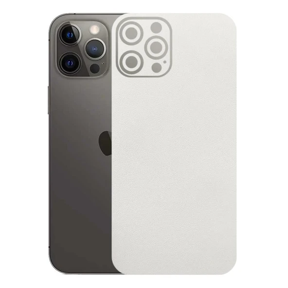 Kapps Iphone 12 Pro Max ile Uyumlu Bumper Serisi Premium Arka Kapak Kaplama(Kenarlar Yoktur!)  Beyaz ürün görseli 1