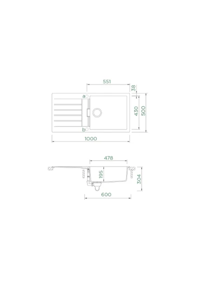 Schock Signus D-100L Silverstone Granit Eviye - Resim 2