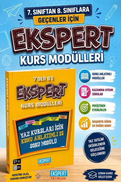7.Sınıftan 8.Sınıflara Geçenler İçin Yaz Kursları İçin Kurs Modülleri (8.Sınıfa Hazırlık) ürün görseli 1