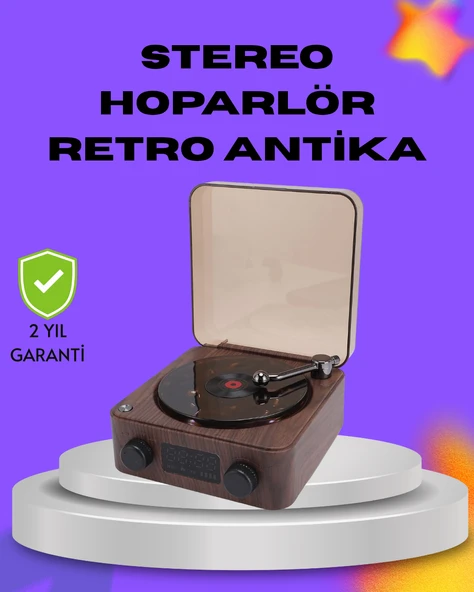 Dekoratif Gece Işıklı Bluetooth Hoparlör – Saatli Tasarım ürün görseli 1