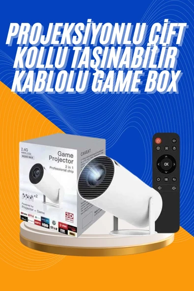 Projeksiyon Cihazı Video Oyun Konsolu 8 GB Hafıza LCD Ekran Kumandalı ürün görseli 1