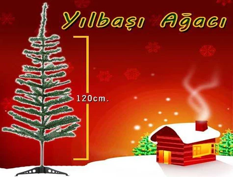 Yılbaşı Çam Ağacı Gür Dallar 120 cm ürün görseli 1