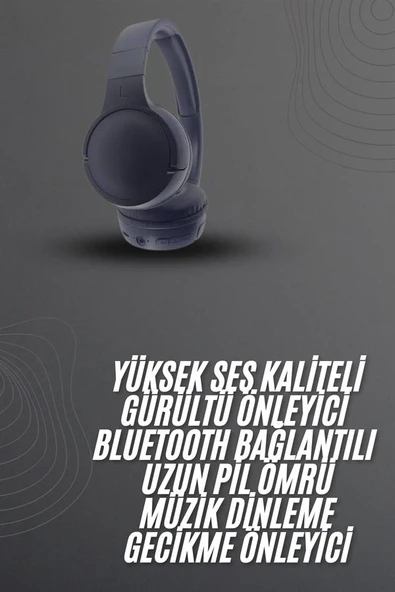 Kablosuz Bluetooth Kulaklık Kulak Üstü Ayarlanabilir Uzun Ömürlü ürün görseli 1