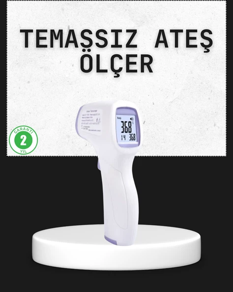 Temassız Termometre Hızlı Ölçüm Güvenli Dijital Ateş Ölçer ürün görseli 1