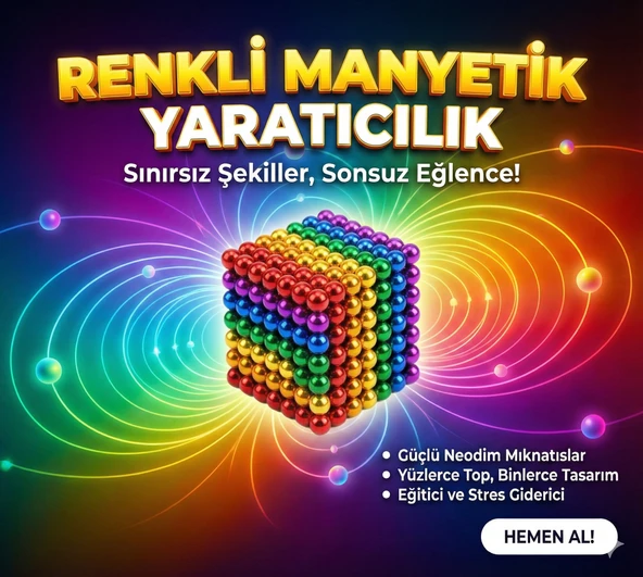 Sihirli Manyetik Toplar Dyum Mıknatıs Küp Bilye 216 Adet Cube Küp Dymium ürün görseli 1