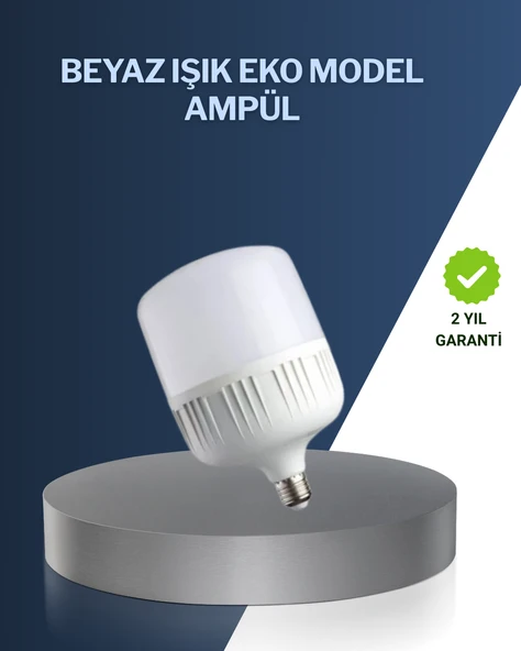 Uzun Ömürlü Şarjlı LED Ampul 30 Watt Güçlü Aydınlatma ürün görseli 1