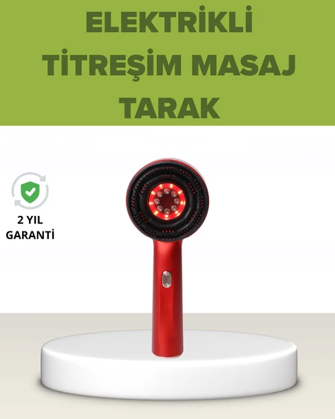 Elektrikli Titreşim Masaj Tarak Kırmızı Işık Terapi ürün görseli 1