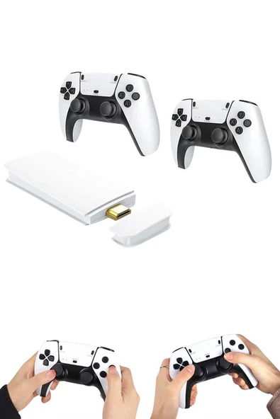 4K HD Görüntü Kaliteli Retro Game Stick 20000 Oyunlu Çift Kollu Beyaz Game Stick ürün görseli 1