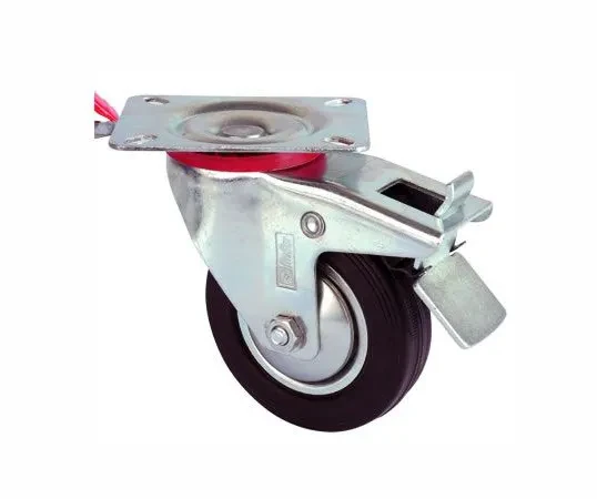 Servis Tekeri - Frenli Tablalı Siyah Döner - Çap 80 mm ürün görseli 1