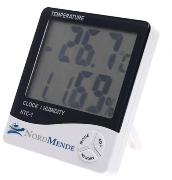 Dijital Termometre Nem Ölçer Saat Alarm Özellikli LCD Ekran İç Mekan Sıcaklık Göstergesi ürün görseli 1