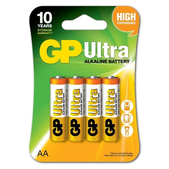 GP Ultra Alkalin AA Kalem Pil 4lü ürün görseli 1