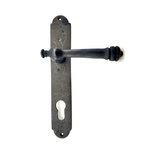 Antika Tarz Dekoratif Pirinç Taşra Banyo Kapı Kolu - 220x35 mm, Oksit ürün görseli 1