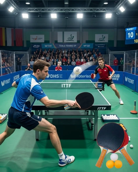 Masa Tenisi Oyun Seti 2 Raket 3 Top Evde Spor ve Eğlence ürün görseli 1