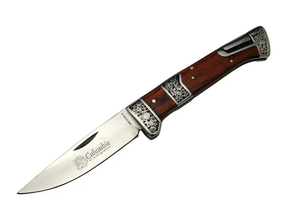 Columbia MB3936A Kahverengi Av / Kamp Çakısı 20cm- Manuel, İşlemeli, Kemerlikli, Ahşap Sap ürün görseli 1