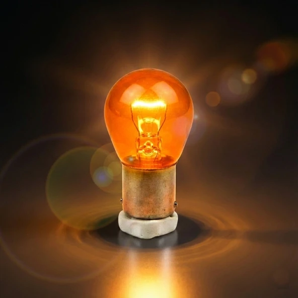 Osram BAU15S/7507 PY21W 12V Yakın Tırnak Oto Sinyal Lambası Ampulü 93 Tek Duy 1 Adet Turuncu ürün görseli 1