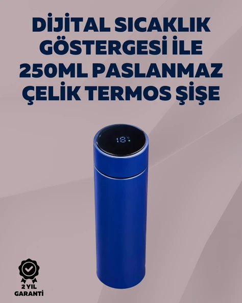 250ml LED Ekranlı Paslanmaz Çelik Akıllı Termos - Resim 2