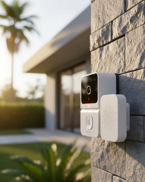 WiFi Akıllı Kapı Zili Kamera Gece Görüşlü Çift Yönlü Sesli - Resim 3