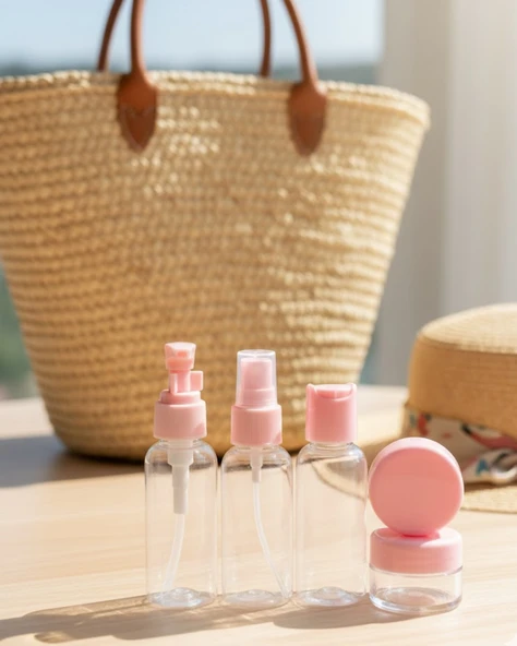 30 ml 5’li Seyahat Banyo Şişe Seti Çantalı ürün görseli 1