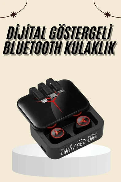 Kablosuz Şarj Göstergeli Powerbank Özellikli Bluetooth Kulaklık Çağrı Cevaplayabilen ürün görseli 1