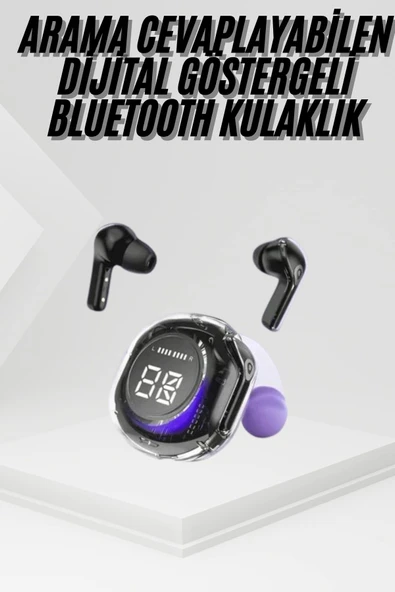 Kablosuz Dijital Göstergeli Powerbanklı IOS ve Android Uyumlu Kulaklık ürün görseli 1