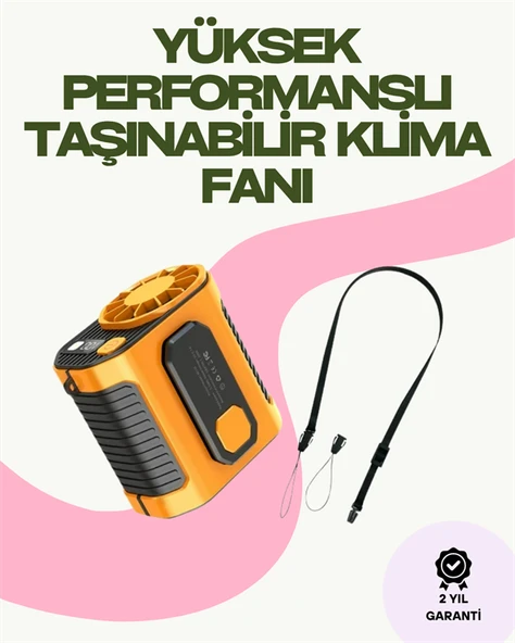 Dijital Göstergeli Turbo Taşınabilir Fan – USB Type-C, 3 Serinlik Modu ürün görseli 1