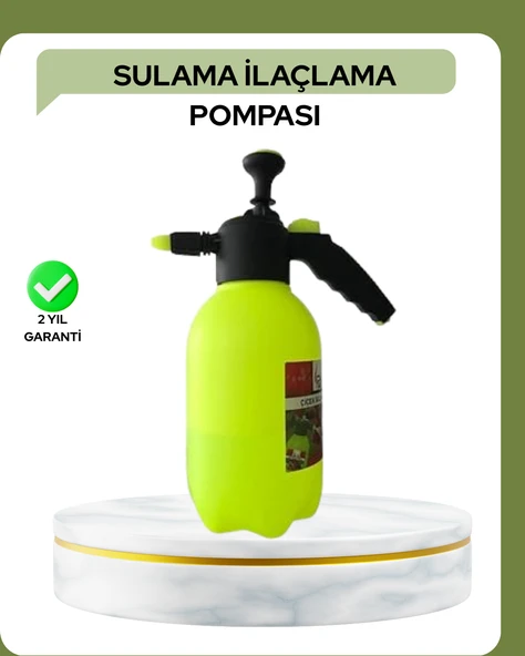 2 Litre Pompalı Püskürtücü Bakır Nozullu Ayarlı Sprey Temizlik ve Bahçe ürün görseli 1