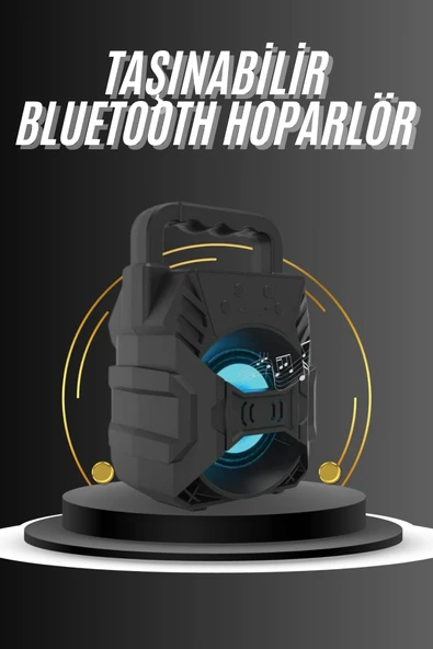 Kablosuz Bluetooth Hoparlör Ses Bombası RGB Işıklı Taşınabilir Yüksek Ses Kaliteli ürün görseli 1