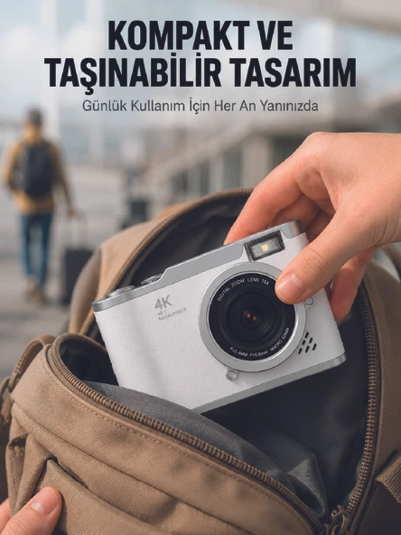 Taşınabilir Dijital Kamera Otomatik Odaklama ve Beauty Modu ürün görseli 1