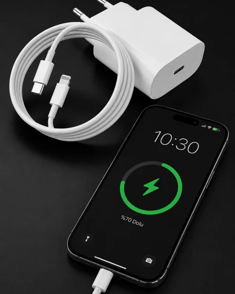 iPhone 14 13 12 11 8 Plus 7 Uyumlu 20W PD Hızlı Şarj Seti ürün görseli 1