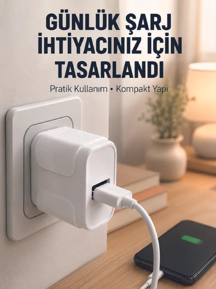 Akıllı Güvenlik Korumalı USB Şarj Başlığı 12W Güç Çıkışı ürün görseli 1