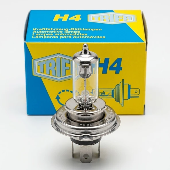 TRIFA H4 60/55 Watt 12V P43t Halojen Far Ampulü 1 Adet Sarı 016661 ürün görseli 1