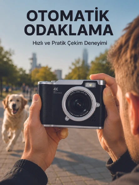 Taşınabilir Dijital Fotoğraf Makinesi LED Flaş ve 18X Dijital Zoom ürün görseli 1