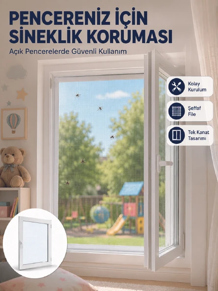 Sinek ve Uçan Böceklere Karşı Koruyucu Pencere Sineklik Filesi ürün görseli 1