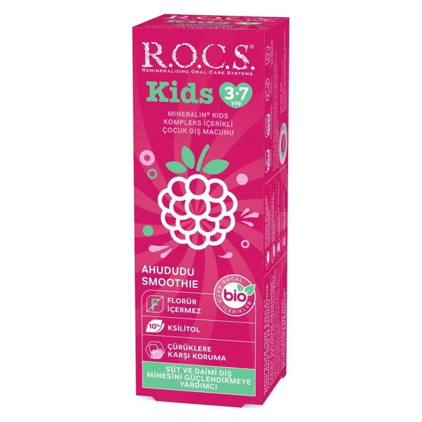 .Kids Ahududu Smoothie Tadında Florürsüz Diş Macunu 45 Gr ürün görseli 1