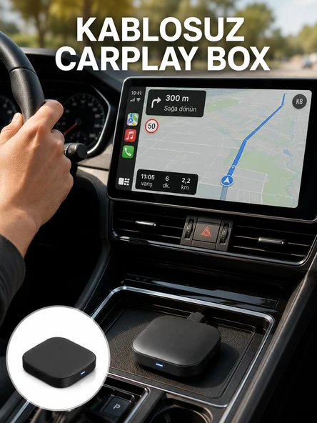 Bluetooth 5.0 Kablosuz Android Auto Araç İçi Adaptör Yeni Nesil ürün görseli 1