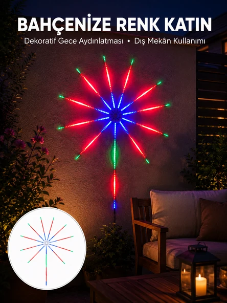 Modüler RGB LED Duvar Işığı Havai Fişek Efektli Uzaktan Kumandalı Yeni Nesil ürün görseli 1