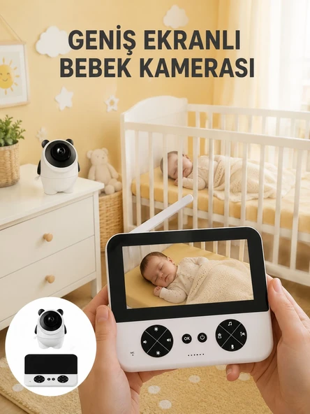 720P HD Gece Görüşlü Kablosuz Bebek Kamerası İki Yönlü Sesli Yeni Nesil ürün görseli 1
