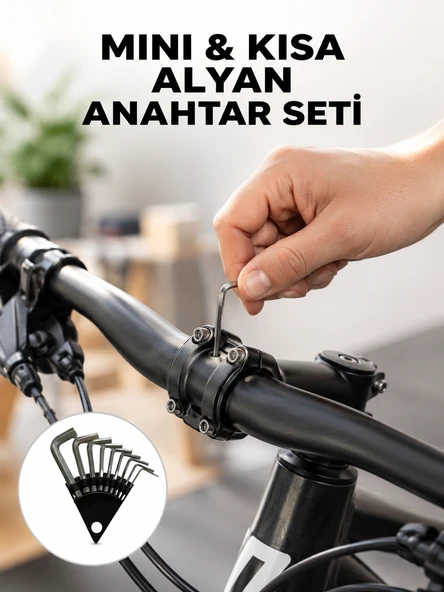 9 Parça Kısa Tip Alyan Seti Isıl İşlemli Profesyonel Kullanım Yeni Nesil ürün görseli 1