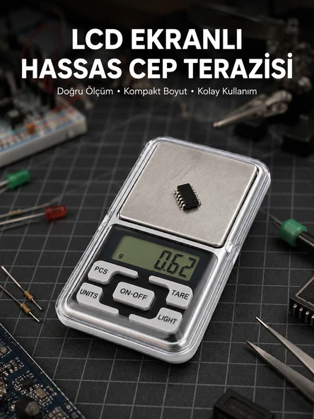 Kapaklı Dijital Cep Terazisi Hassasiyet 300 Gr Yeni Nesil ürün görseli 1