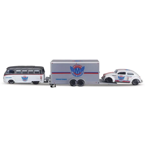 1/64 Design Seri Yarış Takımı Römork ve Araç Set ürün görseli 1