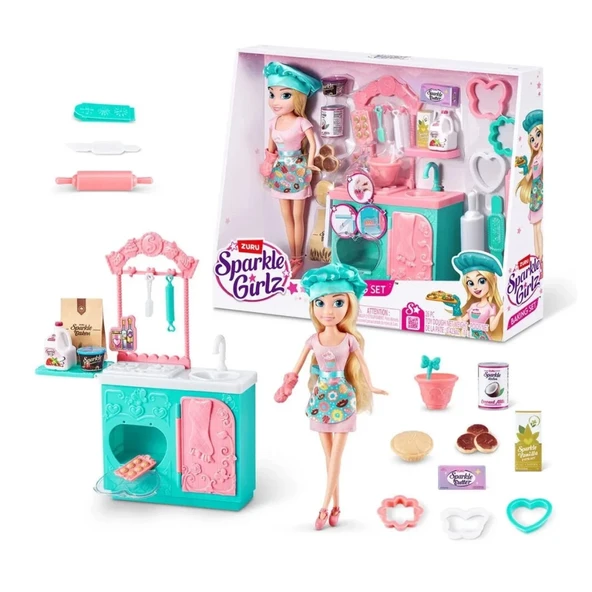 Sparkle Girlz Aşçı Bebek ve Oyun Seti 27cm ürün görseli 1