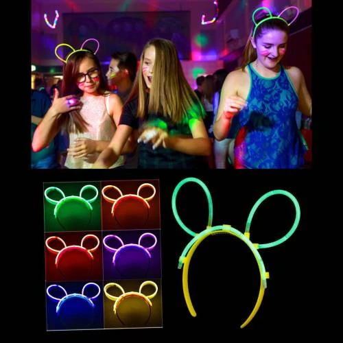 Glow Taç Fosforlu Taç Karışık Renk 12 Adet ürün görseli 1